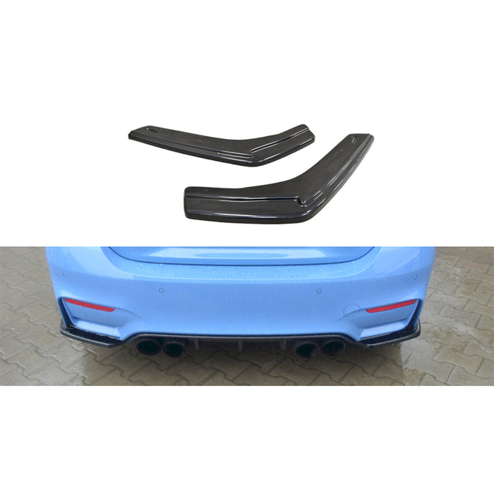 BMW-M4-(2014-2020)-Rear-Side-Splitters-(Gloss Black)-Maxton-Design 