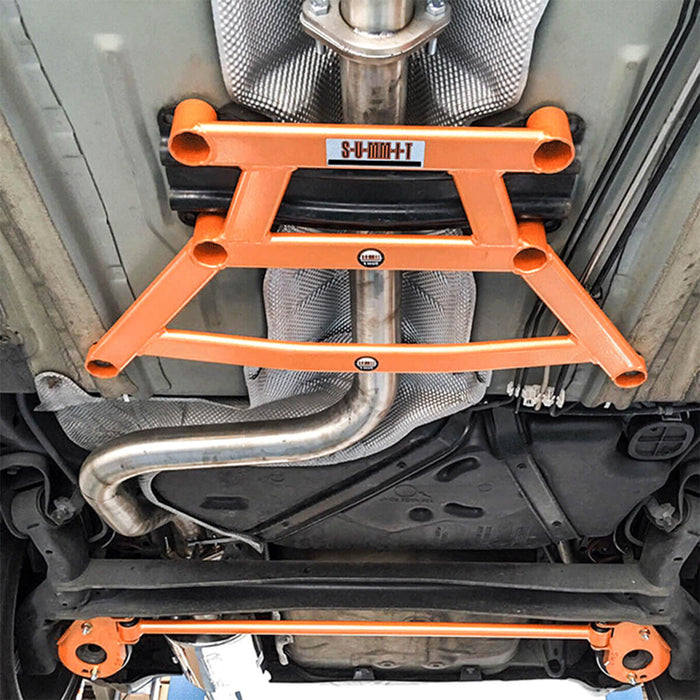 SUMMIT Rear Lower Back 6 Point Exhaust Tunnel Brace on the Ford Fiesta